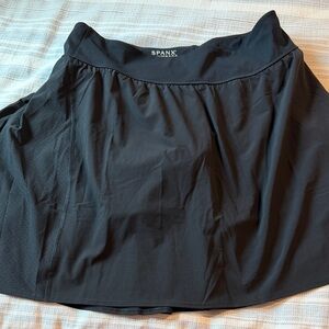 SPANX Black Athletic Skort with Perforated Side Panels
